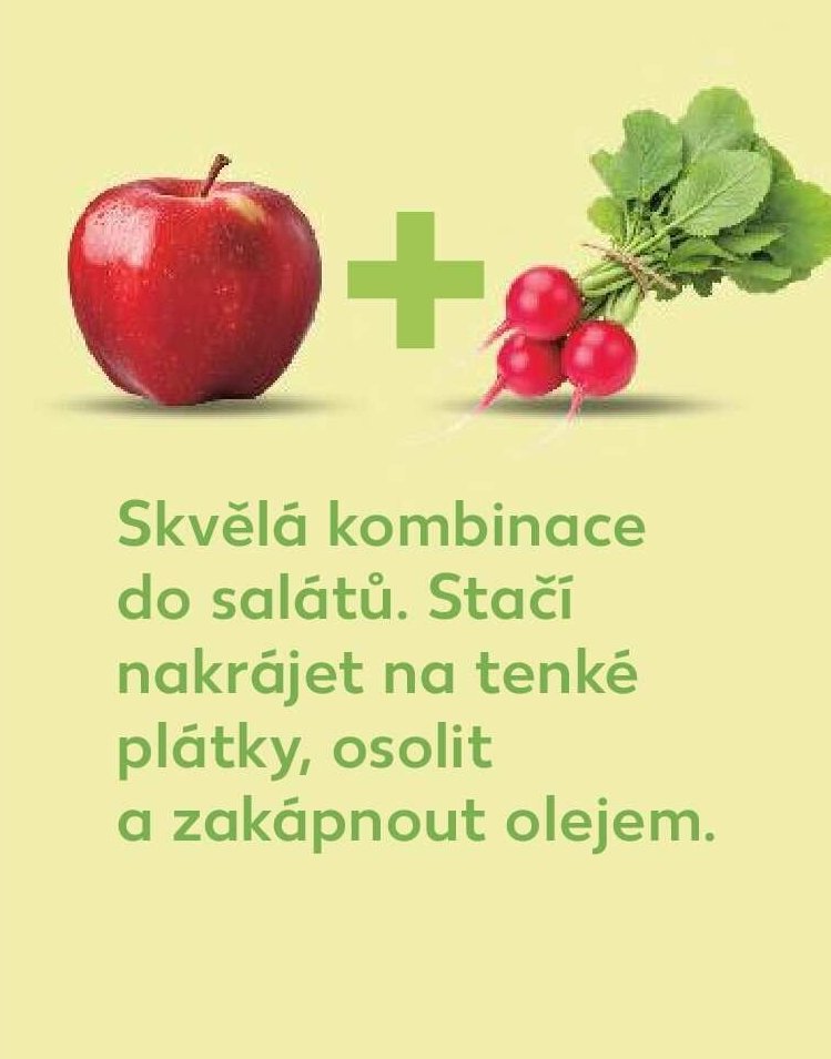 Jablko s ředkvičkami