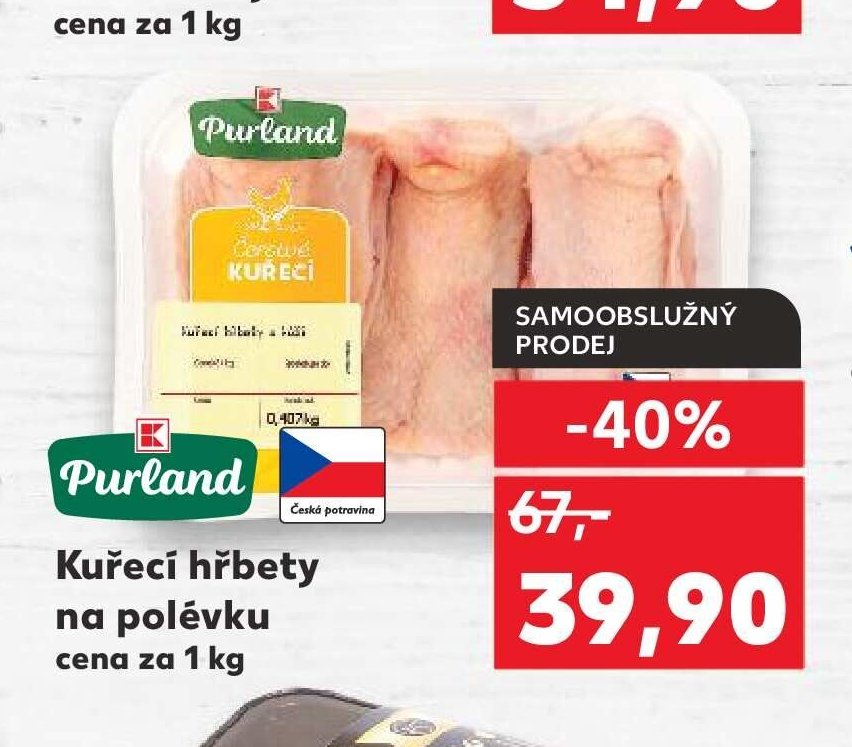 Kuřecí hřbety na polévku