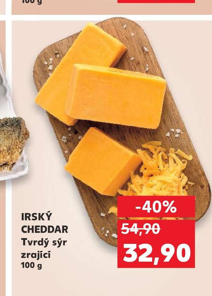 IRSKÝ CHEDDAR Tvrdý sýr zrající