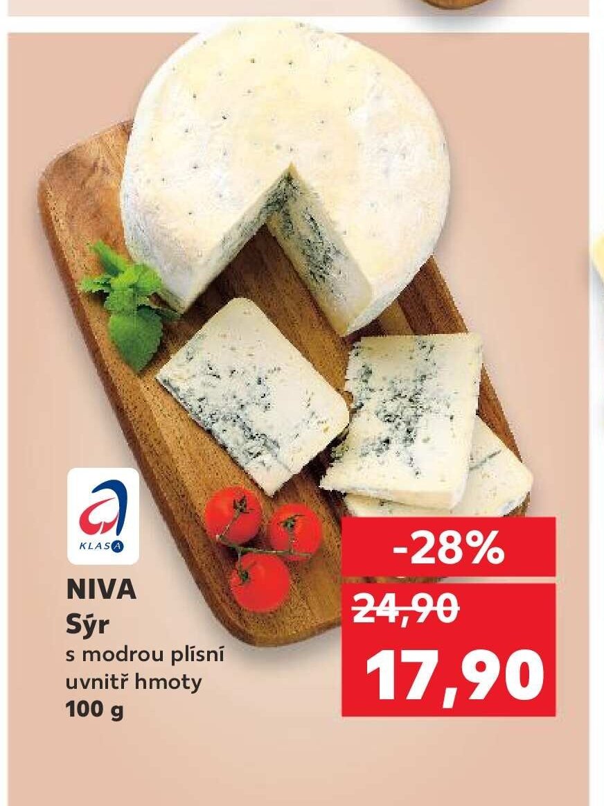 NIVA Sýr s modrou plísní uvnitř hmoty