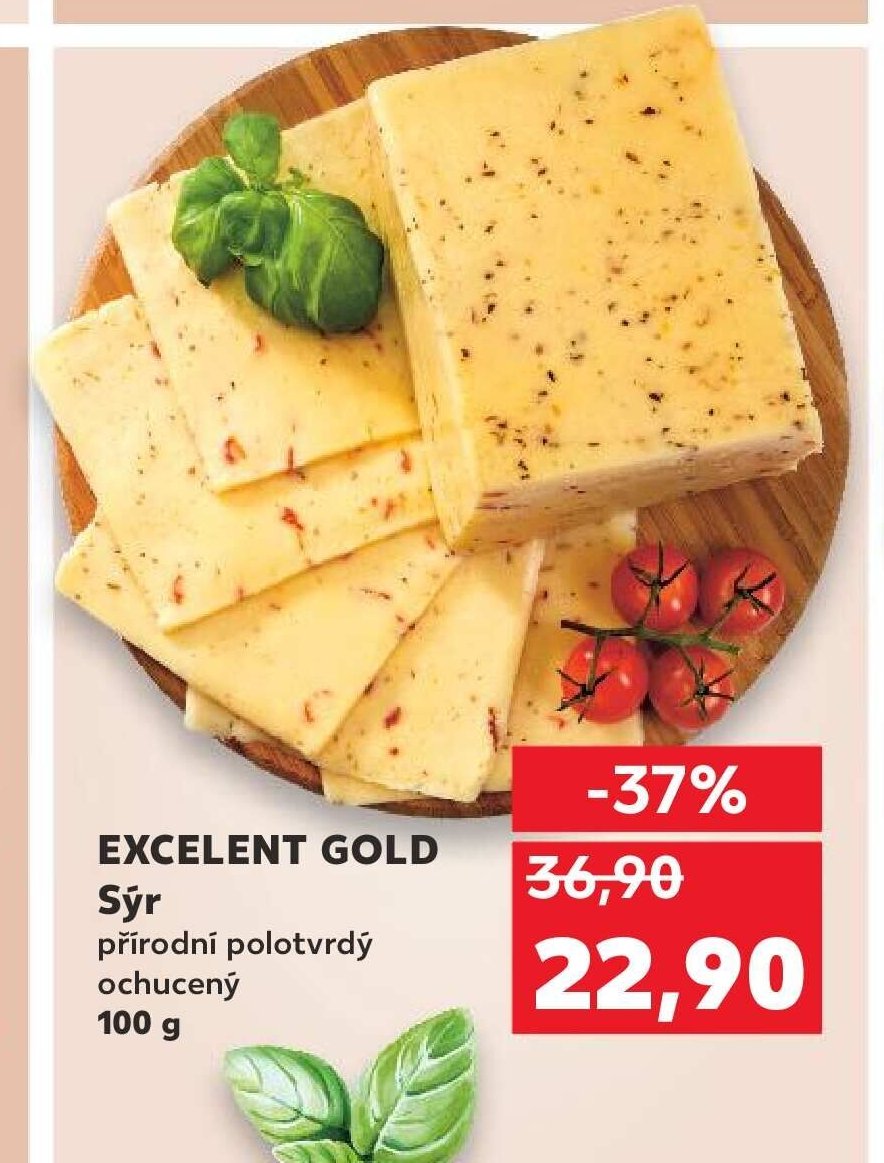 EXCELENT GOLD Sýr přírodní polotvrdý ochucený