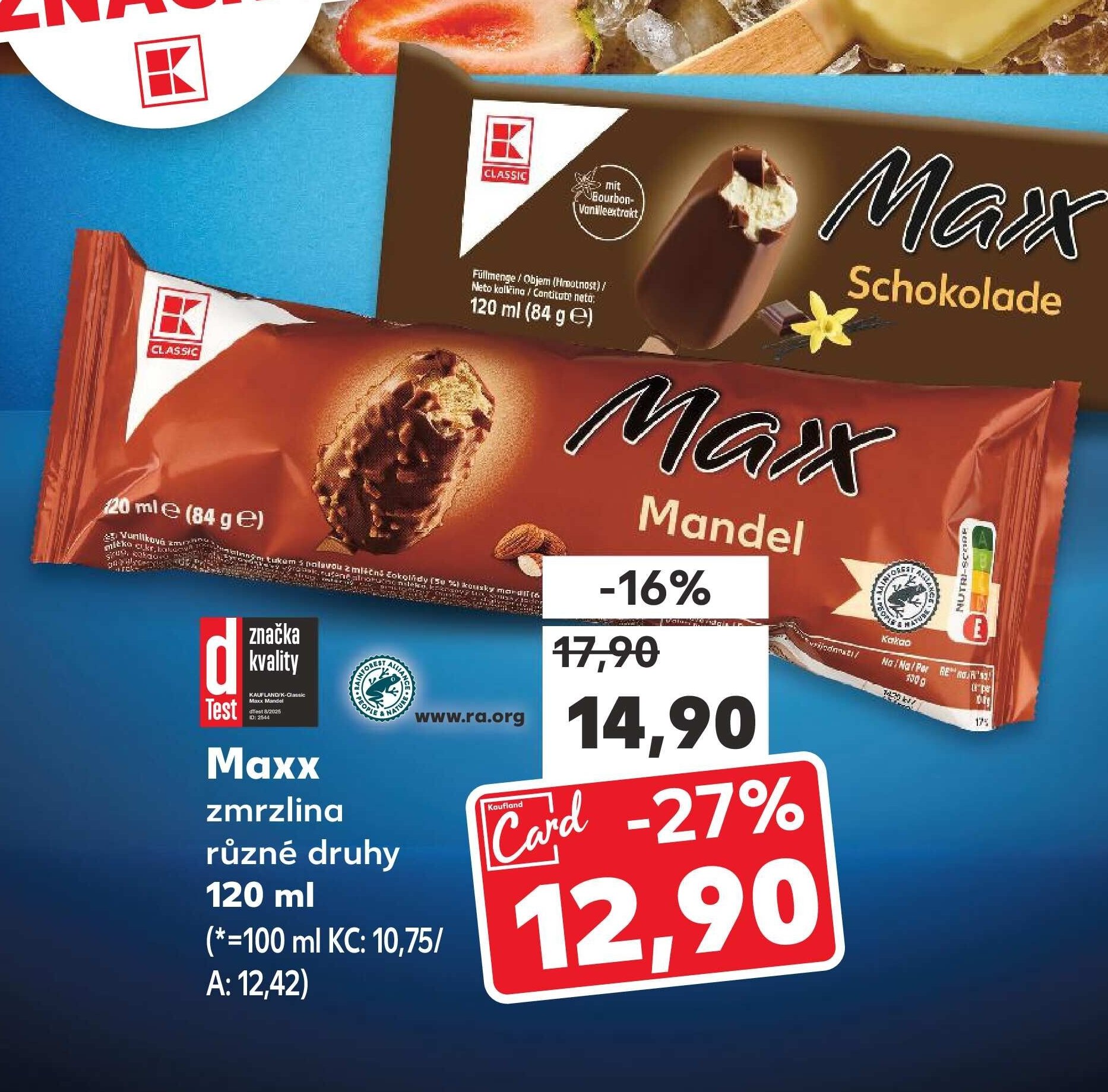 Maxx zmrzlina různé druhy