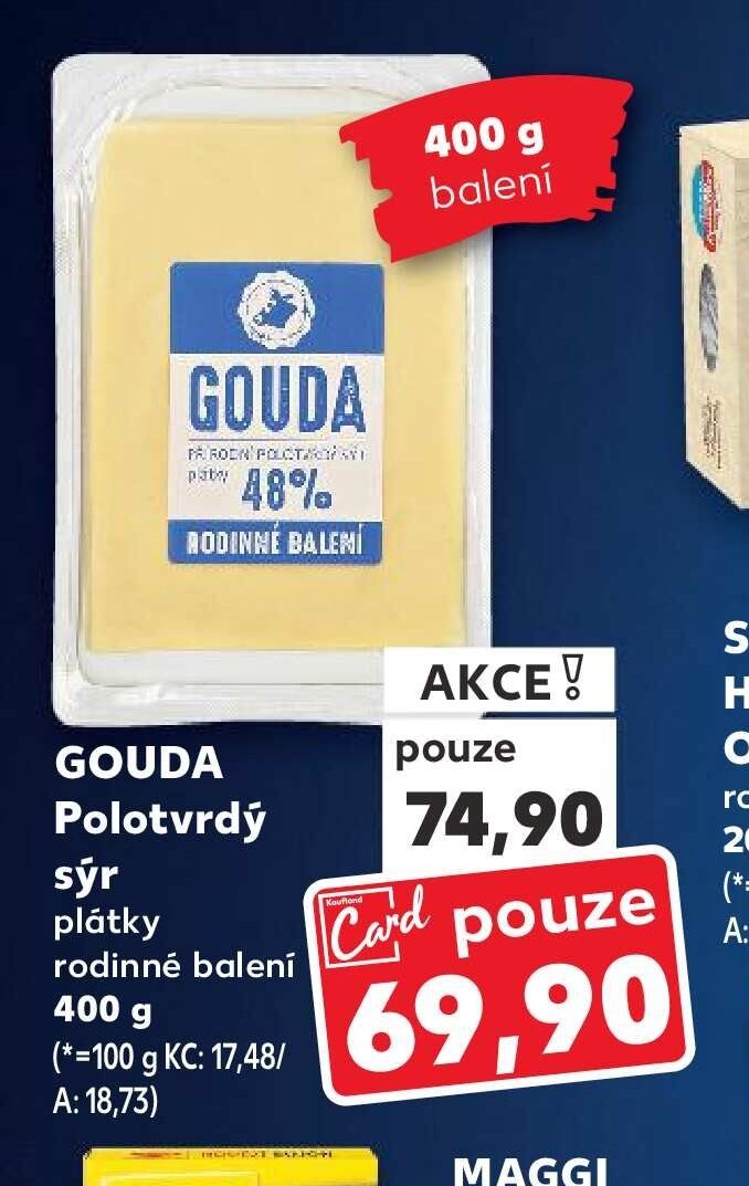 GOUDA Polotvrdý sýr