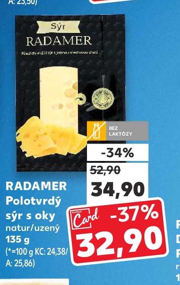 RADAMER Polotvrdý sýr s oky