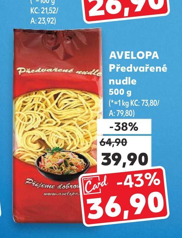 AVELOPA Předvařené nudle