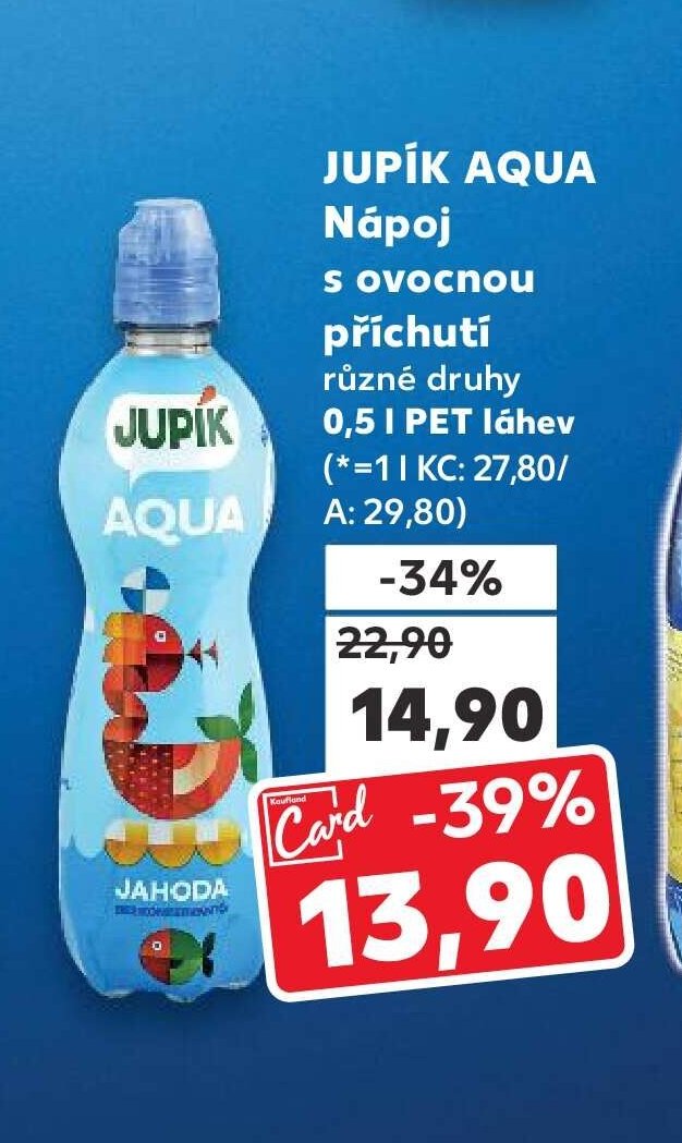 Jupík Aqua Nápoj s ovocnou příchutí