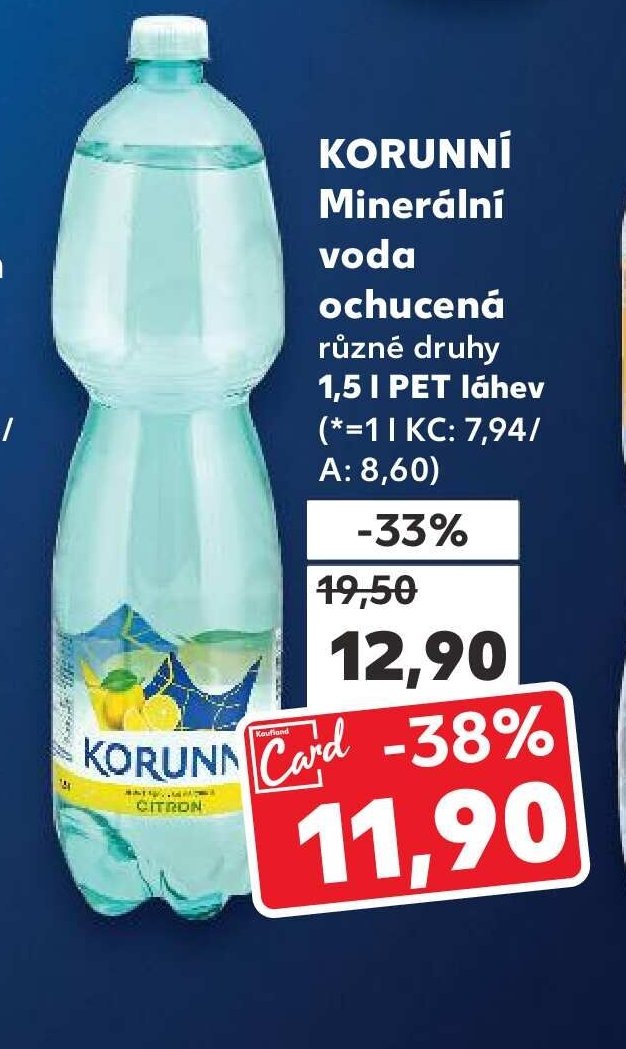 Korunní Minerální voda ochucená