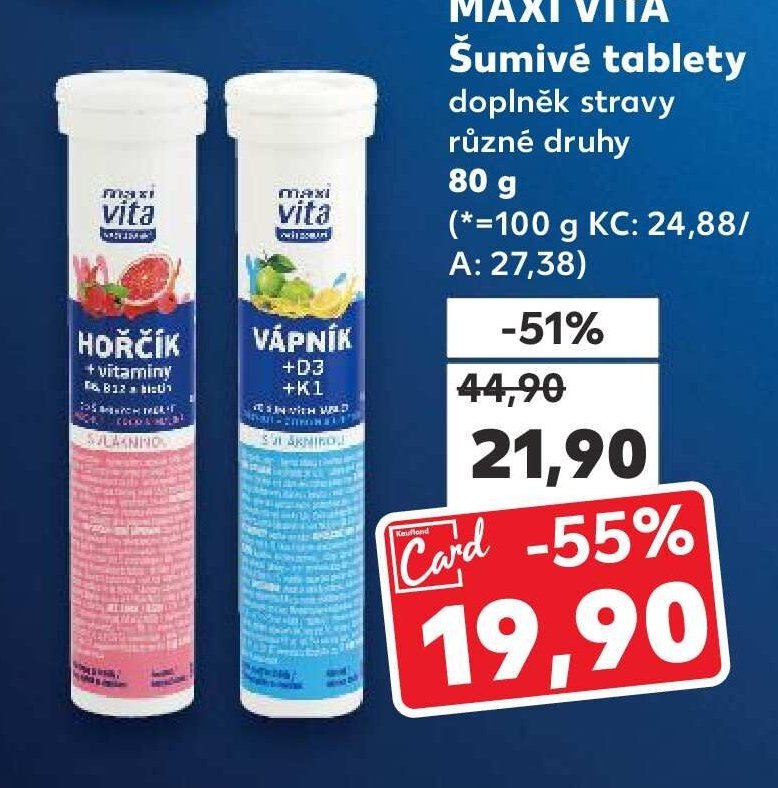 Maxi Vita šumivé tablety