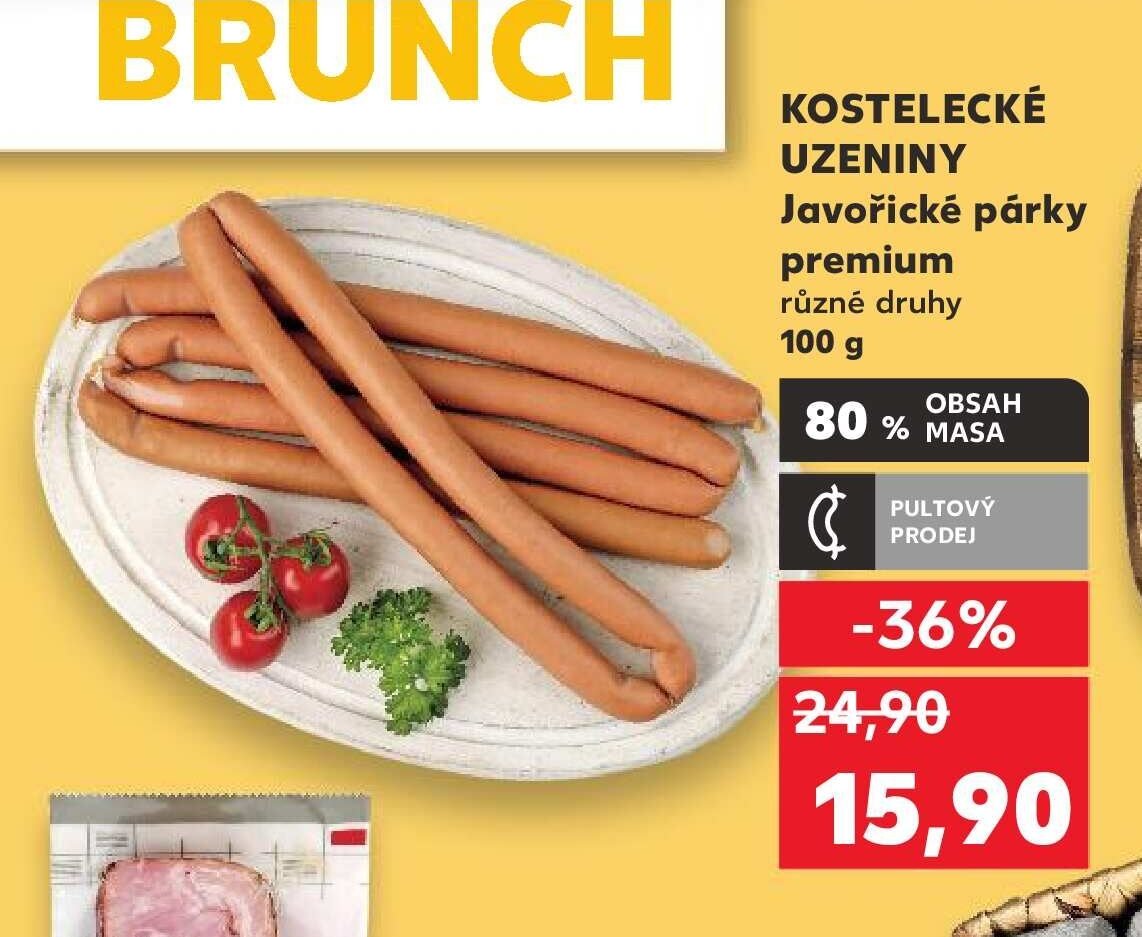 Kostelecké uzeniny Javořické párky premium