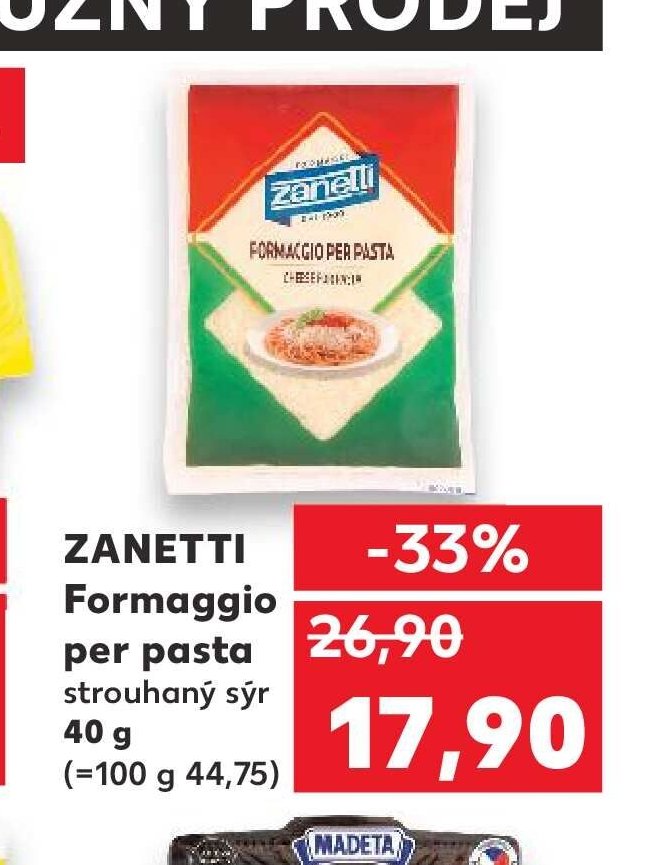 Zanetti Formaggio per pasta
