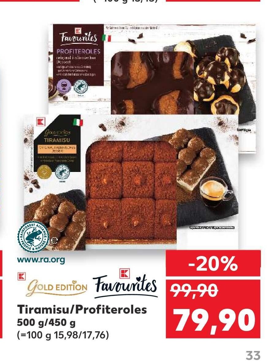 Gold Edition Favourites Tiramisu/Profiteroles