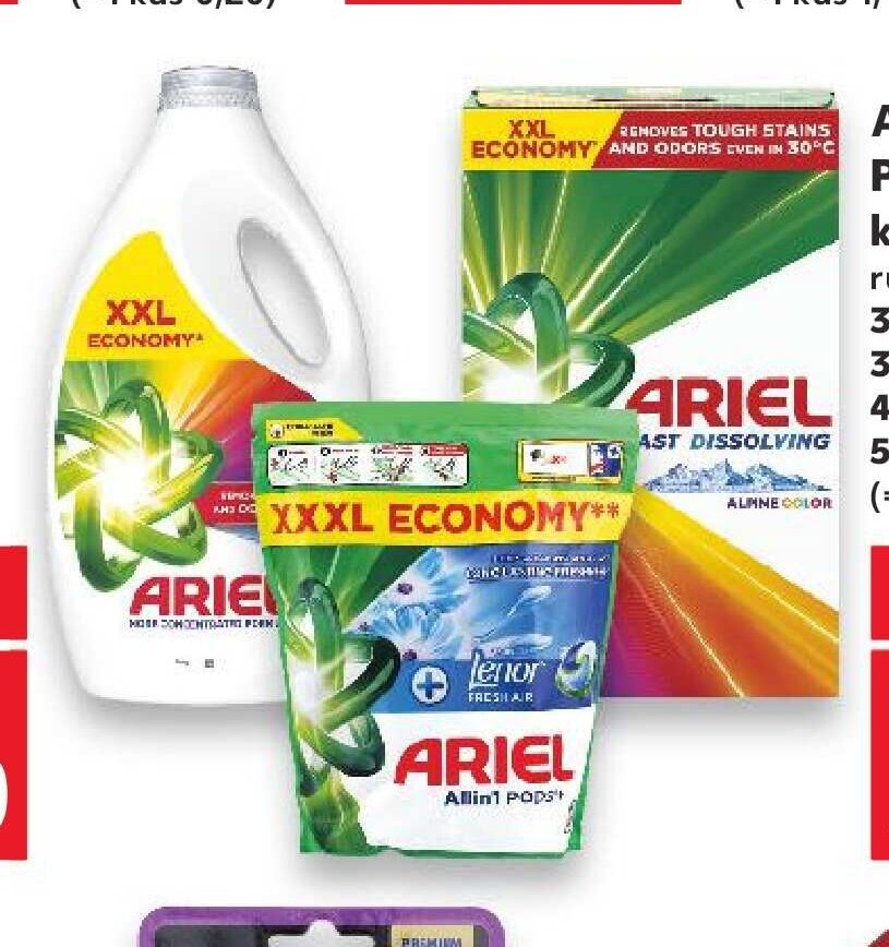 Ariel Prací gel/prášek/kapsle