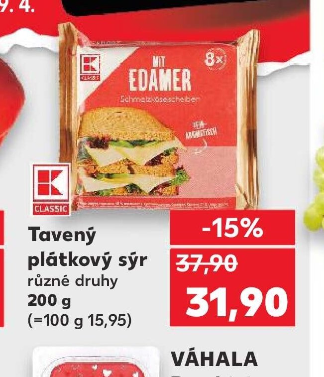 Tavený plátkový sýr
