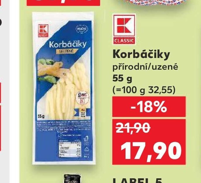 Korbáčky přírodní/uzené