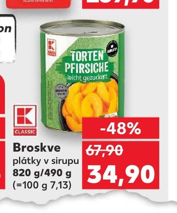 Broskve plátky v sirupu