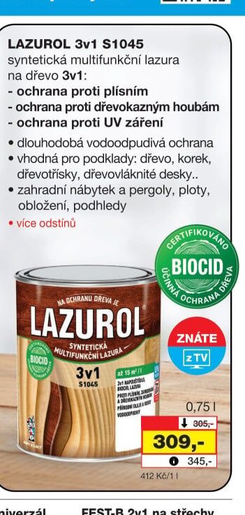 LAZUROL 3v1 S1045