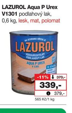 LAZUROL Aqua P Urex V1301 podlahový lak