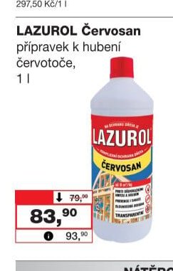 LAZUROL Červosan přípravek k hubení červotoče