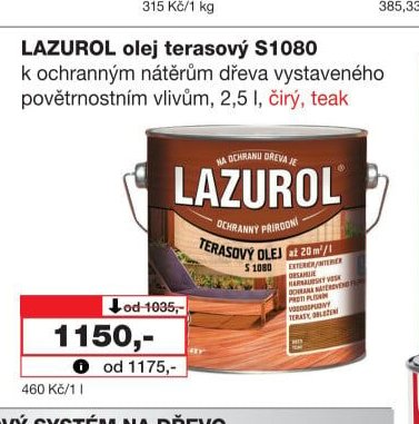 LAZUROL olej terasový S1080