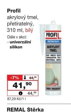 Profil akrylový tmel