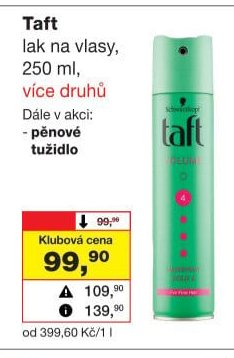 Taft lak na vlasy