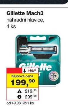 Gillette Mach3 náhradní hlavice