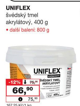 Akrylátový švédský tmel Uniflex