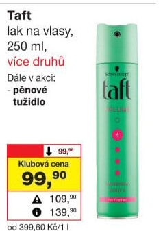 Lak na vlasy Taft Schwarzkopf