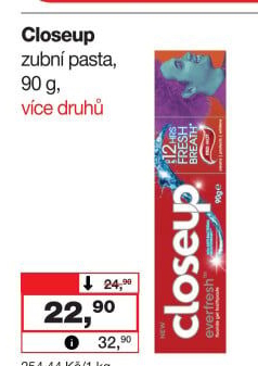 Pasty na zuby Closeup