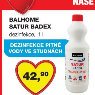 Sanitární kapalina Satur Badex Balhome