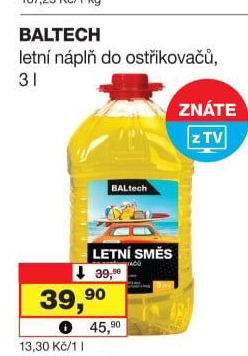Směs do ostřikovačů letní Baltech