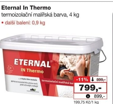 Termoizolační malířská barva IN Thermo Eternal