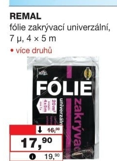 Zakrývací fólie Remal