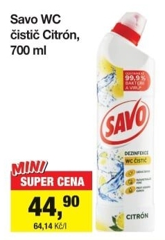 Gelový čistič WC Savo