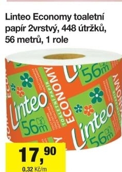 Toaletní papír 2vrstvý Economy Linteo