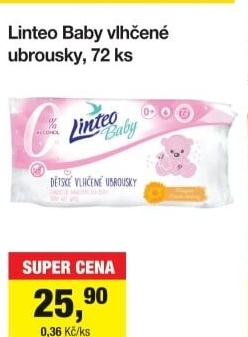 Vlhčené ubrousky dětské Linteo Baby