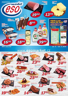 akční leták ESO MARKET 15.4.2026-26.4.2026