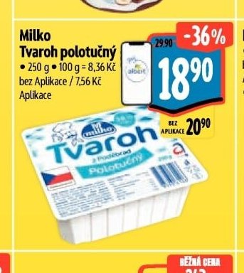 Milko Tvaroh polotučný