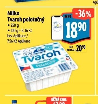 Milko Tvaroh polotučný - Albert akcniletaky.com