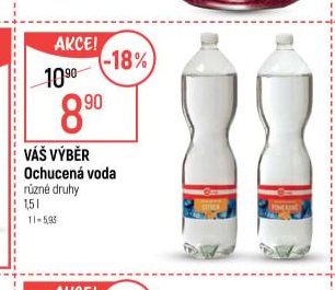 VÁŠ VÝBĚR Ochucená voda