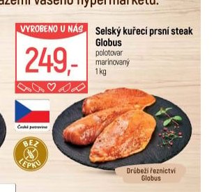 Selský kuřecí prsní steak Globus