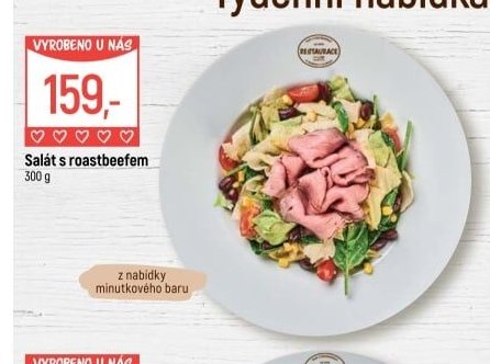 Salát s roastbeefem