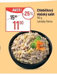 Chlebíčkový vlašský salát