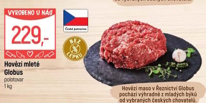 Hovězí mleté maso Globus