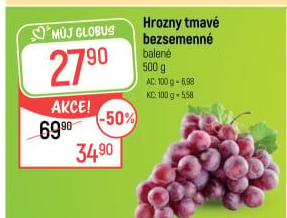 Hrozny tmavé bezsemenné