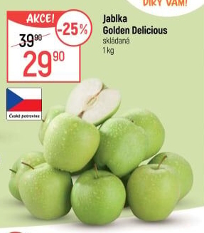 Jablka Golden Delicious