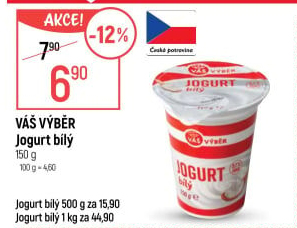 Jogurt bílý Váš Výběr