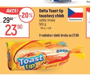 Delta Toast tip toustový chléb