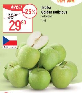 Jablka Golden Delicious