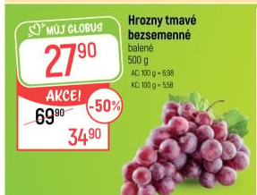 Hrozny tmavé bezsemenné